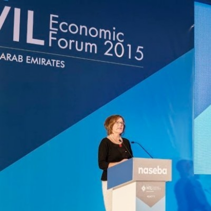 Kristen Pressner at the "Global Women in Leadership Economic Forum" in Abu Dhabi